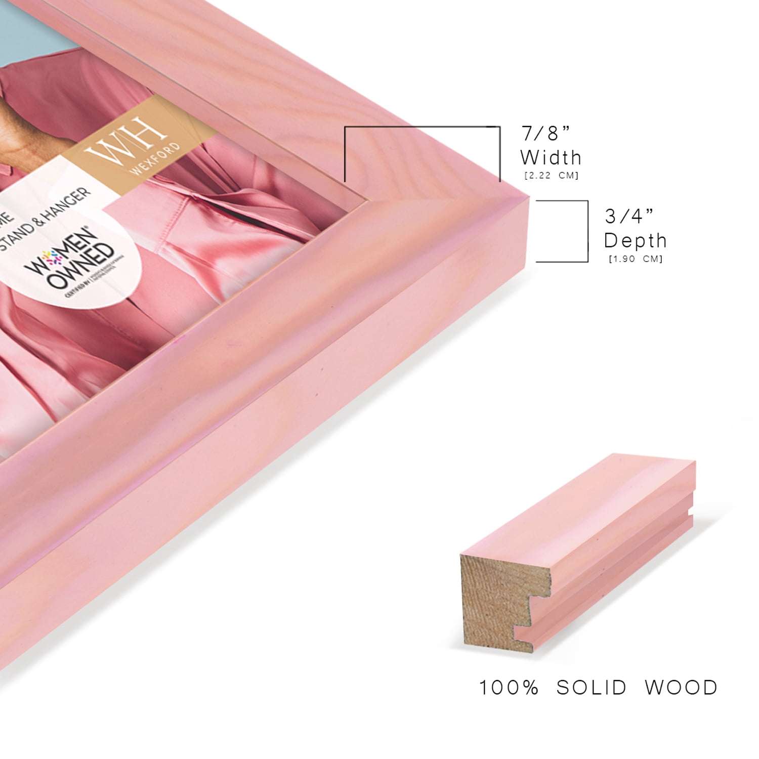 Woodgrain 8 in. x 10 in. Sunset Pink Picture Frame (Set of 2)