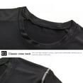 thumbnail image 3 of Men's Speed Dry Short Sleeve Compression Shirts, High Elastic Sports Baselayer T-Shirts Tops, Athletic Workout Shirt, 3 of 10