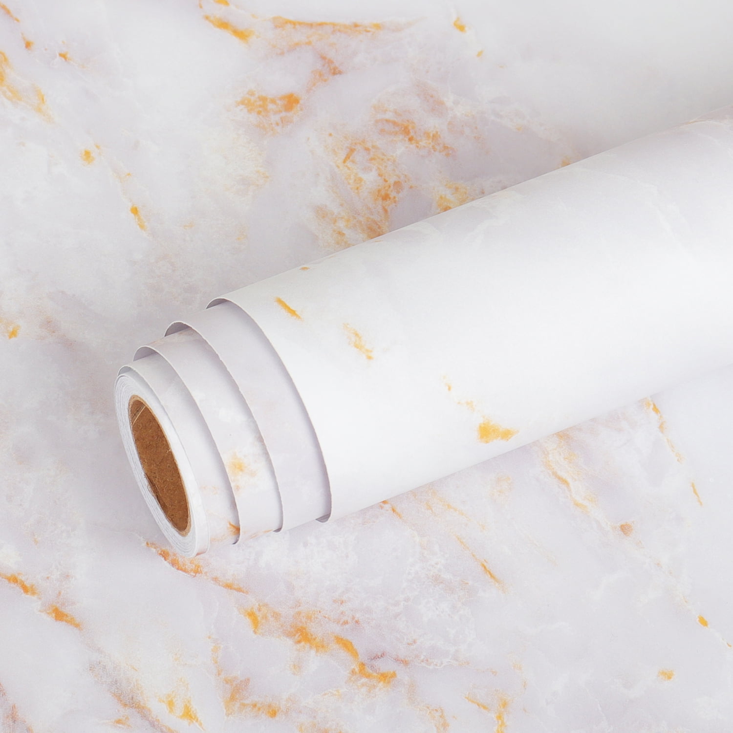 Livelynine 16 x 394 Inch Matte Gold Contact Paper Marble Countertop