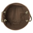 thumbnail image 2 of Design Imports CAMZ37211 12 x 15 x 15 Po Polyester Poubelle de Rangement Ronde avec Patte Patch&44; Brun - Moyen, 2 of 8