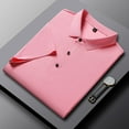 thumbnail image 5 of Men's Short Sleeve Casual Solid Stretch Polo Shirt, 5 of 11