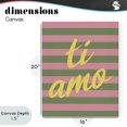 thumbnail image 4 of Stupell Industries Mid-Century Ti Amo Pink Green Stripes Canvas Art, 16 x 20, by SD Graphics Studio, 4 of 8
