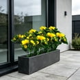 thumbnail image 6 of Fiaya Women Artificial Azalea Flowers Yellow UV Resistant Faux Shrubs Plants Fake Flowers for Porch Garden Wedding Decor 13.8in, 6 of 6