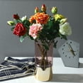 thumbnail image 4 of Walbest Artificial Silk Rose Flowers Bouquets, Faux Roses Bouquet Fake Flowers 2 Heads Hydrating Curled Rose Flower Arrangement for Wedding Party Home Office Restaurant Decoration (1Pc), 4 of 7