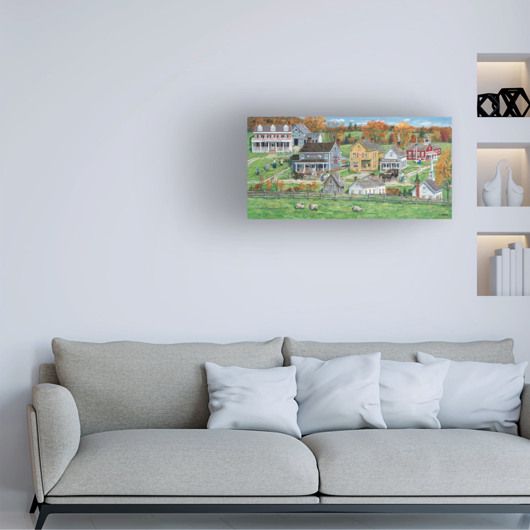 Canvas Wall Art - Bob Fair 'Start of the Day' Wall Art for Living Room, Bedroom, or Office Décor by Trademark Fine Art - 19 x 10 Inches