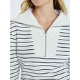 thumbnail image 4 of Free Assembly Women's and Women's Plus Half Zip Mini Dress with Long Sleeves, Sizes XS-4X, 4 of 5