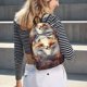 thumbnail image 5 of Disketp Romantic Flower Fox Mochila de Lona Estampada, Mochila Escolar de Viaje Ligera para Estudiantes y Portátil-Medium, 5 of 5