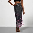 thumbnail image 2 of Turilly Summer Skirts for Women High Waist Satin Pencil Midi Skirt Slim Fit Office Business Casual Skirt, 2 of 7