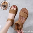 thumbnail image 4 of Sandalias Zapatos Planos Zapatos de Primavera Zapatos estilo Romano Zapatos de Playa Zapatos de Mujer Suela Blanda, 4 of 5