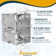 thumbnail image 3 of Caja de interruptores eléctricos metálica Airmont de 6,35 x 10,72 x 6,68 cm, paquete de 2, 3 of 9