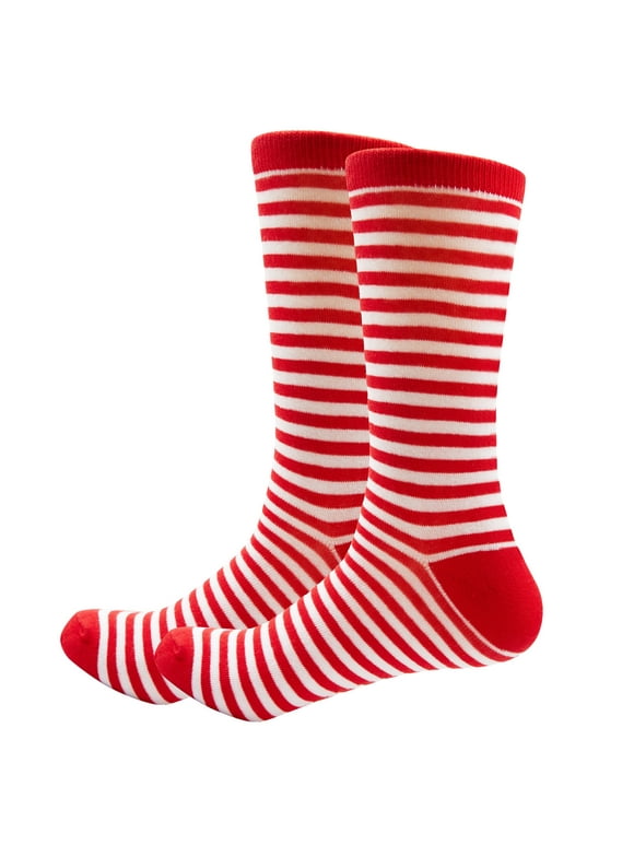 Red White Striped Socks