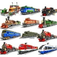 thumbnail image 2 of City Train Set Steam Bullet Vehicle Cargo Railway Station Model Building Blocks Brick Tracks Rail No Motor Kits Carriage Kid Toy, 2 of 9
