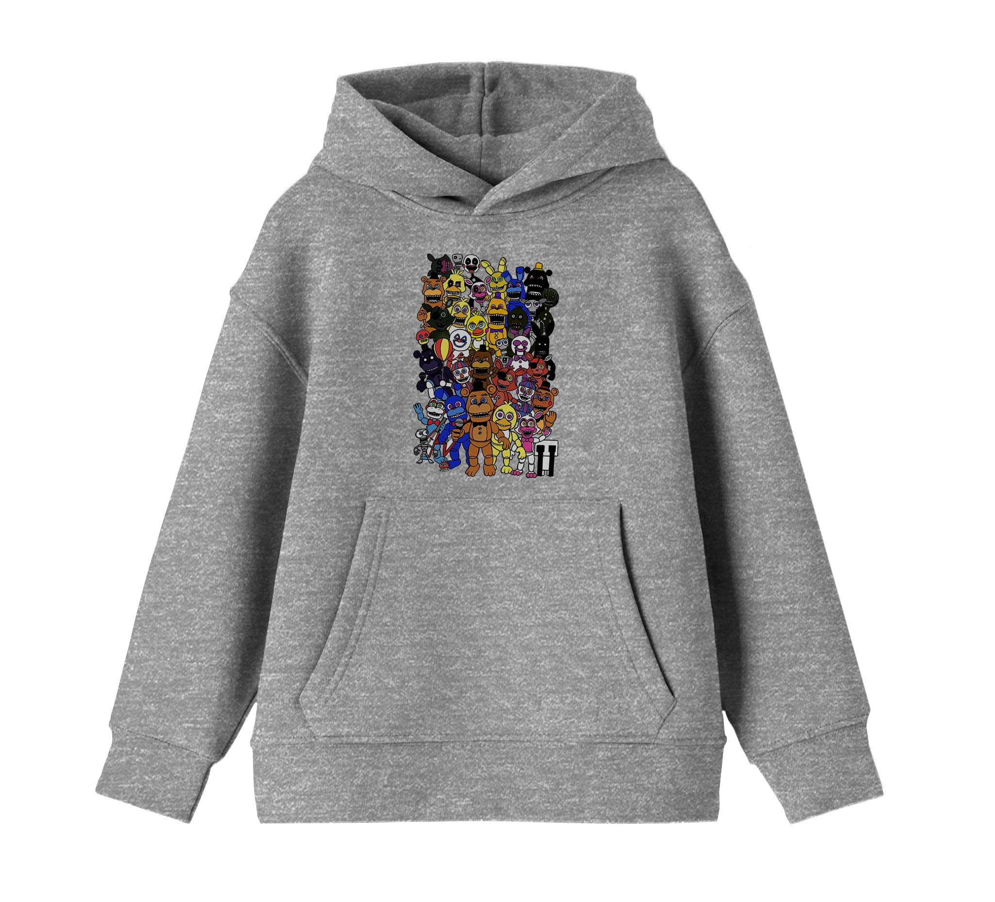 新品　golfickers 8bit sweat Gray XL Five Nights At Freddy's FNAF Character Pixel Art Hoodie Sweatshirt