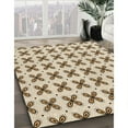 thumbnail image 2 of Ahgly Company Indoor Round Patterned Vanilla Gold Area Rugs, 4' Round, 2 of 6