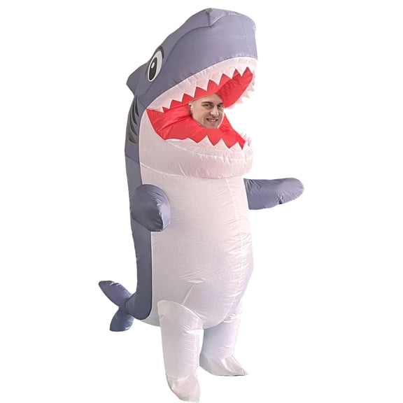 Assorted Ocean & Spider Inflatable Costumes For Adults - Marine & Horror Theme Party Outfits (Fits 59"–74.8" / 150-190cm),Height 59"–74.8",Shark
