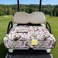 thumbnail image 2 of Yuyamidu Golf Theme Golf Cart Seat Covers with Pockets Pink Purple Flowers Golf Cart Seat Towel Blanket for 2 Passenger Seats Golf Cart Seats Cushion for Club Car Gift for Golfer, 2 of 8
