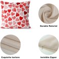 thumbnail image 5 of Valentines Day Pillow Covers 18x18 Set of 2 - Red Love Heart Decorative Throw Pillows for Mother''s Day, Anniversary Decor - Outdoor Cushion Case for Sofa Couch, 5 of 5