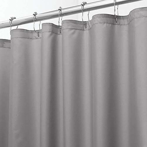 for Shower and Bathtub mDesign Extra Wide Water Repellent Weighted Bottom Hem Chocolate Brown Mildew Resistant Liner 108 x 72 2 Pack Heavy Duty Flat Weave Fabric Shower Curtain