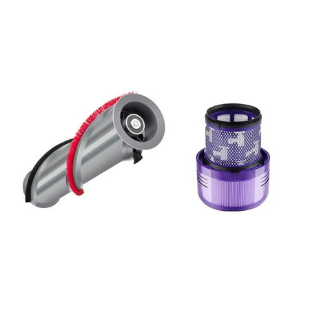 Dyson V11 Roller Brush + Dyson V11 Filter Compatible with Dyson V11 Animal, Absolute,SV14 Compare to # 970135-01, 970013-02