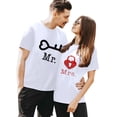 thumbnail image 4 of WEAIXIMIUNG T-Shirts pour Hommes à Manches Courtes Bras Serrés T-Shirt Décontracté pour Hommes Doux de la Saint-Valentin Imprimé T-Shirt Confortable à Manches Courtes Couple Col Rond Haut, 4 of 8