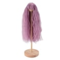 thumbnail image 2 of Peluca De 1/4 Muñecas Con Gran Volumen De Cabello, Brillante Con Flequillo Recto, Adecuado Para Muñecas De 18.5 A 21 Cm, Peluca De Cabello Rizado De Muñeca, Malla Con, 2 of 7