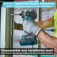thumbnail image 2 of Mistaha Perceuse Électrique Sans Fil 21V avec Rotation Réglable, Double Vitesse et Moteur Sans Balais - Perceuse au Lithium Portable pour la Maison - 20 Réglages de Couple - Lumière LED et Système de Refroidissement - Prise US 110V -, 2 of 6