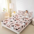 thumbnail image 3 of Manfei Cartoon Ghost Bed Sheets,Cute Turkey Print Halloween Full Size Sheets,4-Piece,1 Flat Sheet,1 Fitted Sheet and 2 Pillowcases, 3 of 6