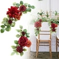 thumbnail image 2 of Artificial Wedding Arch Flowers for Wedding Sign, Set of 2 for Wedding Welcome Ceremony Sign, Faux Floral Swags, Wedding, Banquet and Reception Backdrop Floral Decoration, 19.6" & 15.7", 2 of 9
