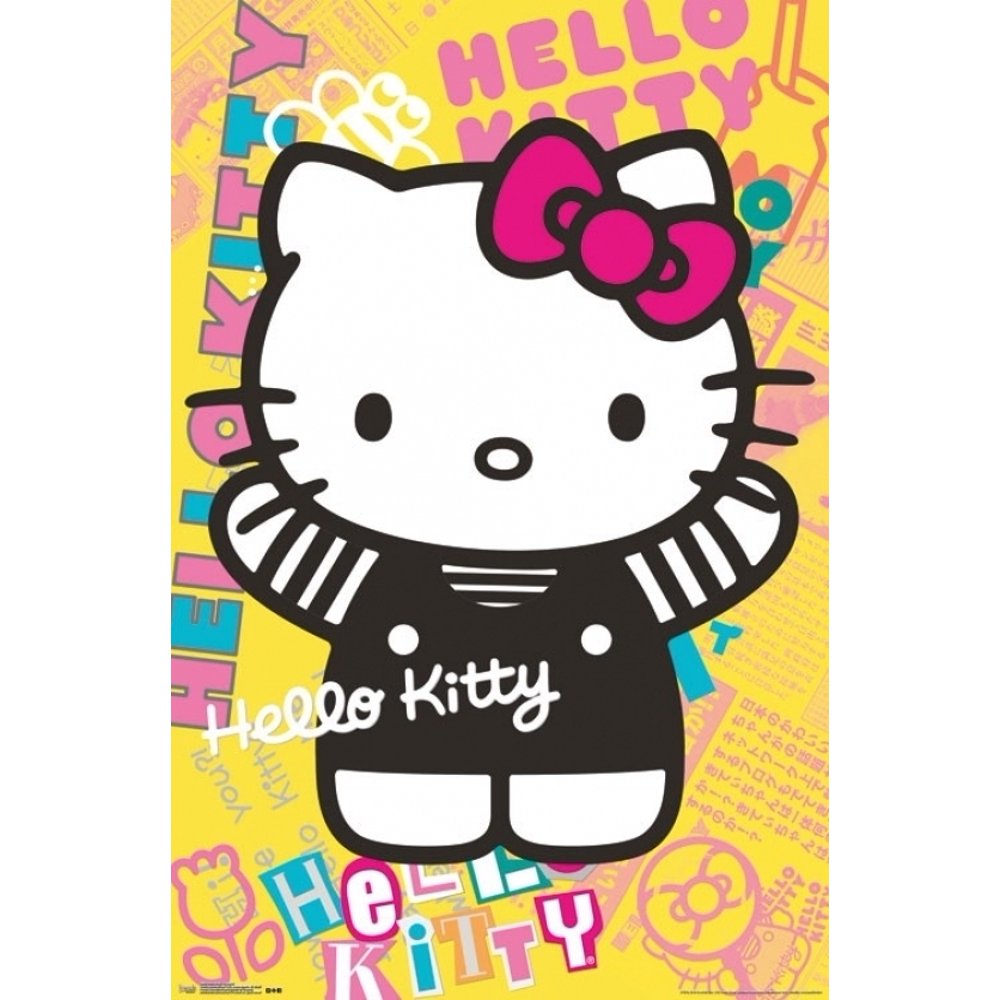 Hello Kitty Colorful Laminated Poster Print (22 x 34)