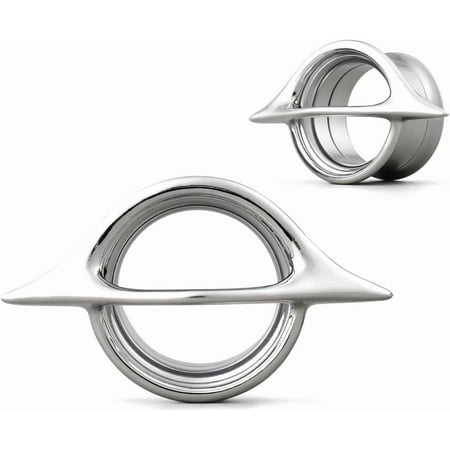 Screw Back Ear Tunnel and Plug, Double Flared Gauges for Earrings, 1 Pair Piercing Expander Stretchers.[y480]