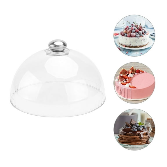 PENIKOKO Clear Plastic Dome Cake Cover with White Base, 1 Piece - Food Storage, Bakery Display, Kitchen Accessory