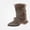 Khaki, variant on WAVSUF Women's Plus Size Mid Calf Boots Pointed Toe Wide Width Mid Heel Fleece Warm Winter Suede Casual Boots Black 6
