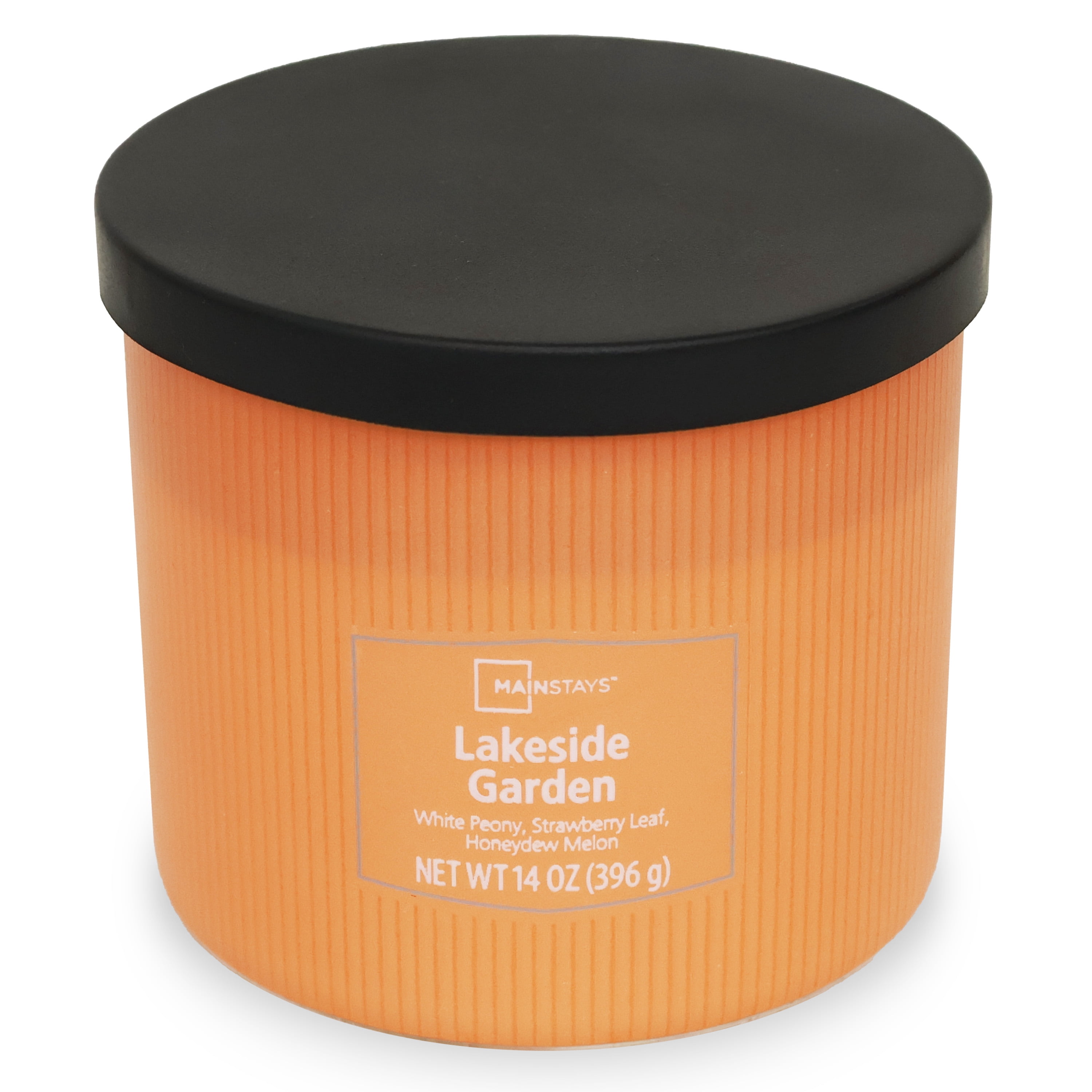 Mainstays 3-Wick Textured Wrapped Candle Lakeside Garden Fragrance, 14oz
