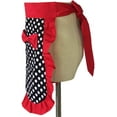 thumbnail image 3 of GHSDFBB Tablier de Cuisine Demi-Bistro avec Poche pour la Taille TP à Grand, Pois Rouges, Taille Unique, 3 of 6