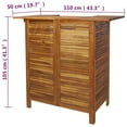 thumbnail image 4 of vidaXL Bar Table 110x50x105 cm Solid Acacia Wood, 4 of 5