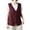 Red, variant on Vests for Women 2023 Spring and Autumn Linen Vest Sleeveless Casual Vest Solid Sweetheart Cotton Linen Short Coat