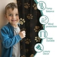 thumbnail image 3 of Blackout Kids Curtains,Paw Print Childrens Insulated Curtains Set Of 2,Bedroom Essentials,Toddler Room Decor 42x63in(106x160cm), 3 of 4