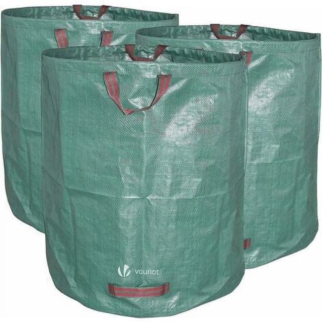 Sacs de Jardin XXL Lot de 3 Sac Jardin 272L Sacs de déchets Jardin résistants Sac à déchets de Jardin Sac déchet en PP Robuste Lot de 3 Sacs à déchets de Jardin Sacs Poubelle de Jardin A
