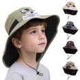 thumbnail image 2 of LRen Kids Sun Hats with Neck Flap with Rechargeable Fan Sun Hat for Kids with Wide Brim and UPF 50+ for Outdoor Summer Activities, 2 of 4