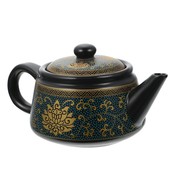 EeaseMX Tetera de cerámica portátil de mano para salón de té, tetera para el hogar, herramienta para preparar té