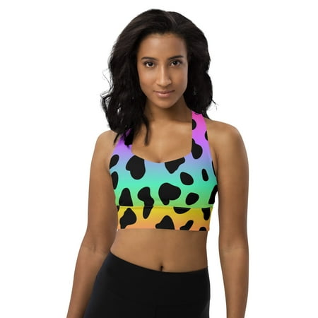 

Cosplay Moon Women s Sweetheart Neckline Pride Leopard Print Sports Bra