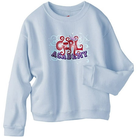 Hanes - Girl's StayClean Crewneck Graphic Sweatshirt