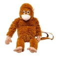 thumbnail image 2 of Cute Baby Monkey Punch Plush Hugging Backpack with Fluffy Monkeys Stuffed Animals Shoulder Backpacks Lifelike Monkey Leash Casual Bag, 2 of 7