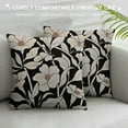 thumbnail image 3 of GOSMITH Floral Pillow Covers,Abstract Boho Black Floral Pillow Covers,Neutral Botanical Flowers Throw Pillow Covers for Home Living Room Bedroom,Floral Pillow Covers Gifts for Women Girls, 3 of 5