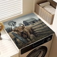 thumbnail image 2 of Rustic Cow Pattern Dish Drying Pad - Highly Absorbent, Water-resistant Washstand Mat, Fashionable Dust Cover for Faucet & Cup Protection, Ideal Kitchen & Bathroom Accessory, 2 of 7