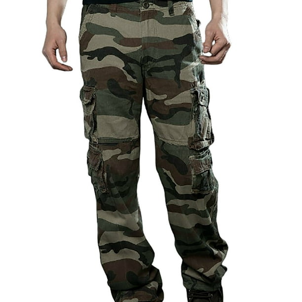 symoid Mens Cargo Pants- Trousers Multi-pocket Overalls Loose Casual ...
