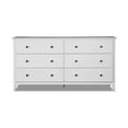 thumbnail image 6 of Grain Wood Furniture Greenport 6-Drawer Bedroom Dresser, Solid Wood with a Brushed White Finish, 6 of 6