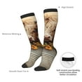 thumbnail image 4 of Fotbe Bucket Flower Cow Calcetas Divertidas Estampadas para Hombre y Mujer, Calcetas de Algodón hasta la Rodilla para Caminar, Correr, Enfermería y Embarazo, 4 of 6