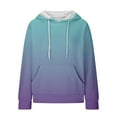 thumbnail image 6 of Jsaierl Women's Hoodies Oversized Gradient Print Hoodies Sweatshirts Holiday Pullover Workout Long Sleeve Top Hoodie, 6 of 6