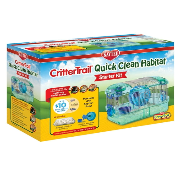 Kaytee CritterTrail Quick Clean Habitat for Pet Gerbils, Hamsters or Mice
